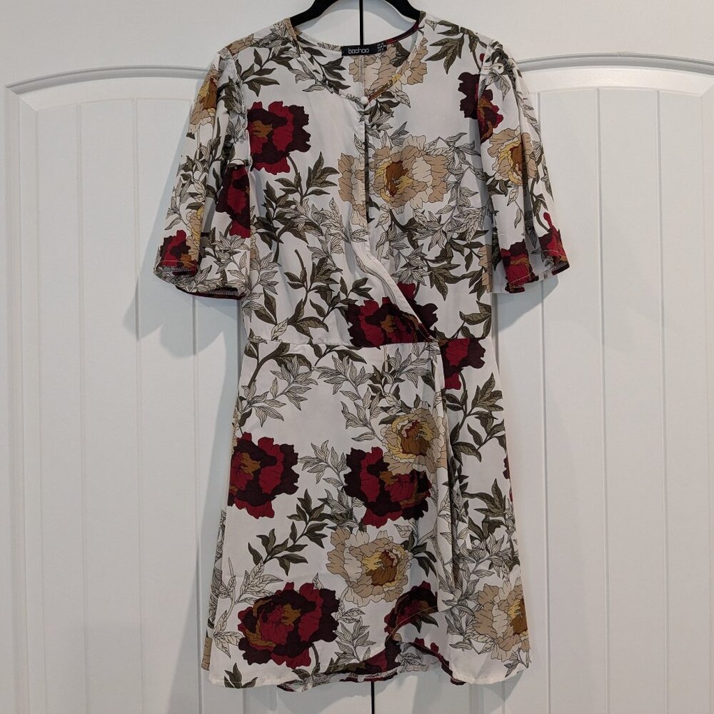 Boohoo Floral Skater Dress